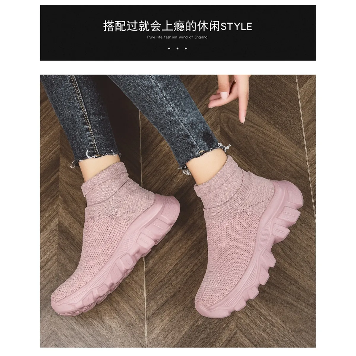 TIOZONEY - Zapatillas casuales para Mujer - Rosa