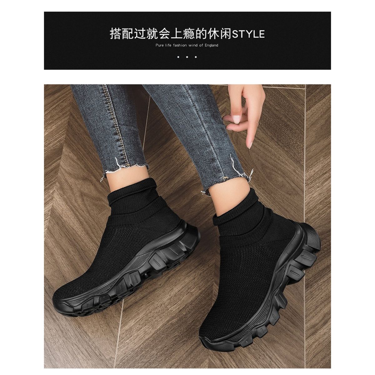 TIOZONEY - Zapatillas casuales para Mujer - Negro