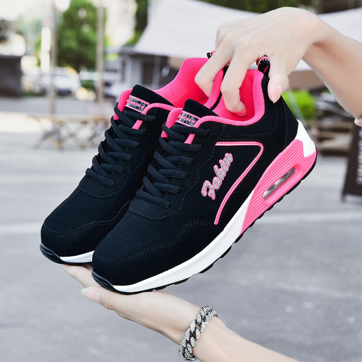 TIOZONEY - Zapatillas casuales para Mujer - Rosa