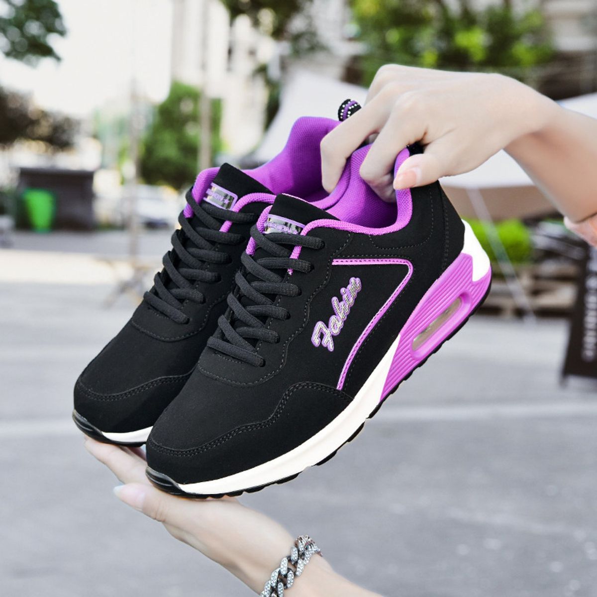 TIOZONEY - Zapatillas casuales para Mujer - Morado
