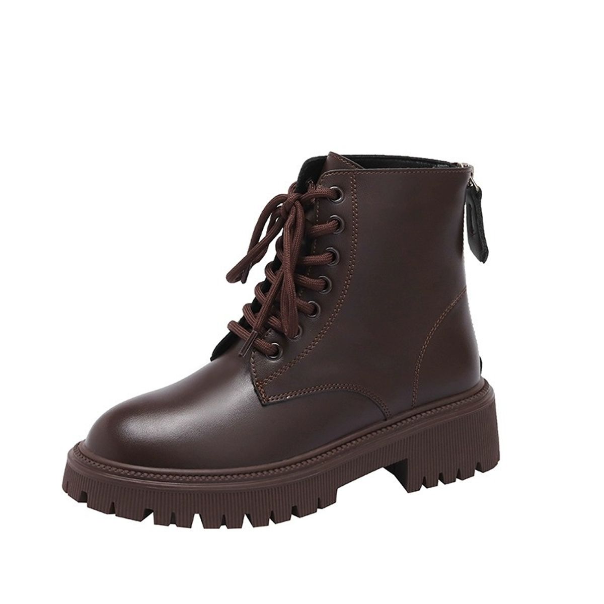 BLWOENS - Zapatos Botas de Martín para mujeres - Marrón