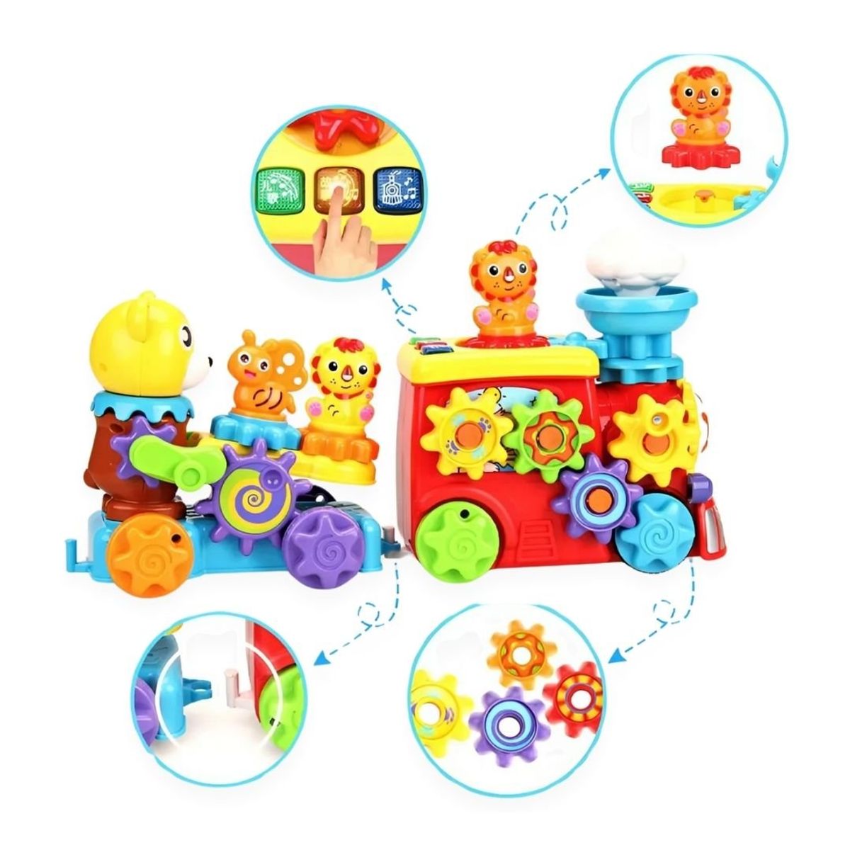 GENERICO - Tren Grande Infantil Con Engranajes Luces Y Sonidos