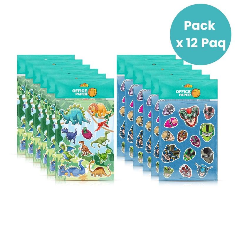 OFFICE PAPER - Pack Stickers Creativos Niños x12 Paquetes