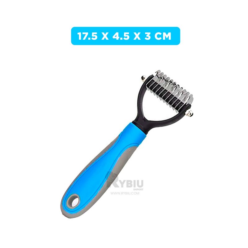 GENERICO - Peine para Quitar Nudos de Mascota Celeste Y+Ligas de Regalo