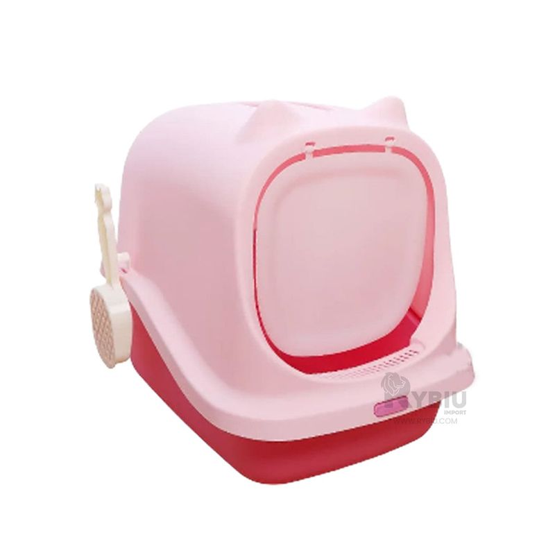 GENERICO - Caja de Arena para Felinos de Color Rosado Y+MiniAgenda