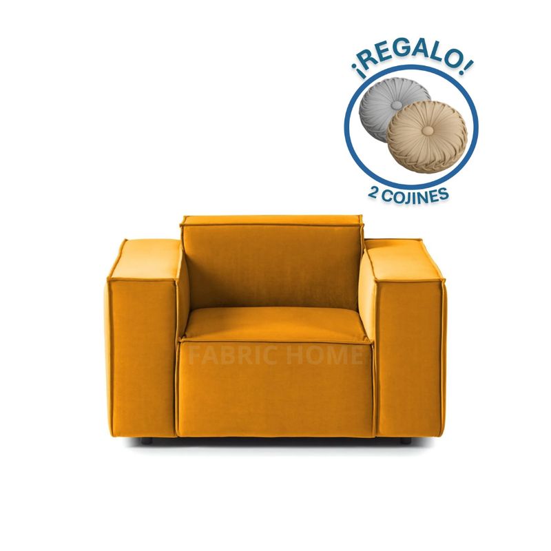 GENERICO - Sofa 1 Cuerpo Vitoriano - Mostaza