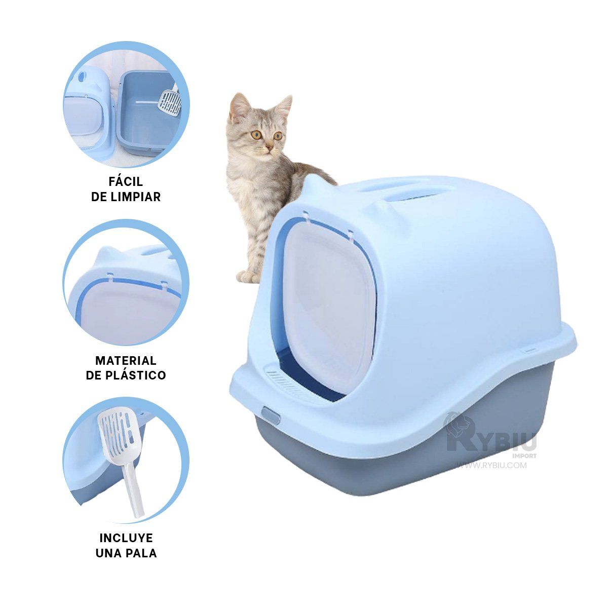 GENERICO - Caja de Arena Compacta en Celeste Y+Envoltorio de Regalo