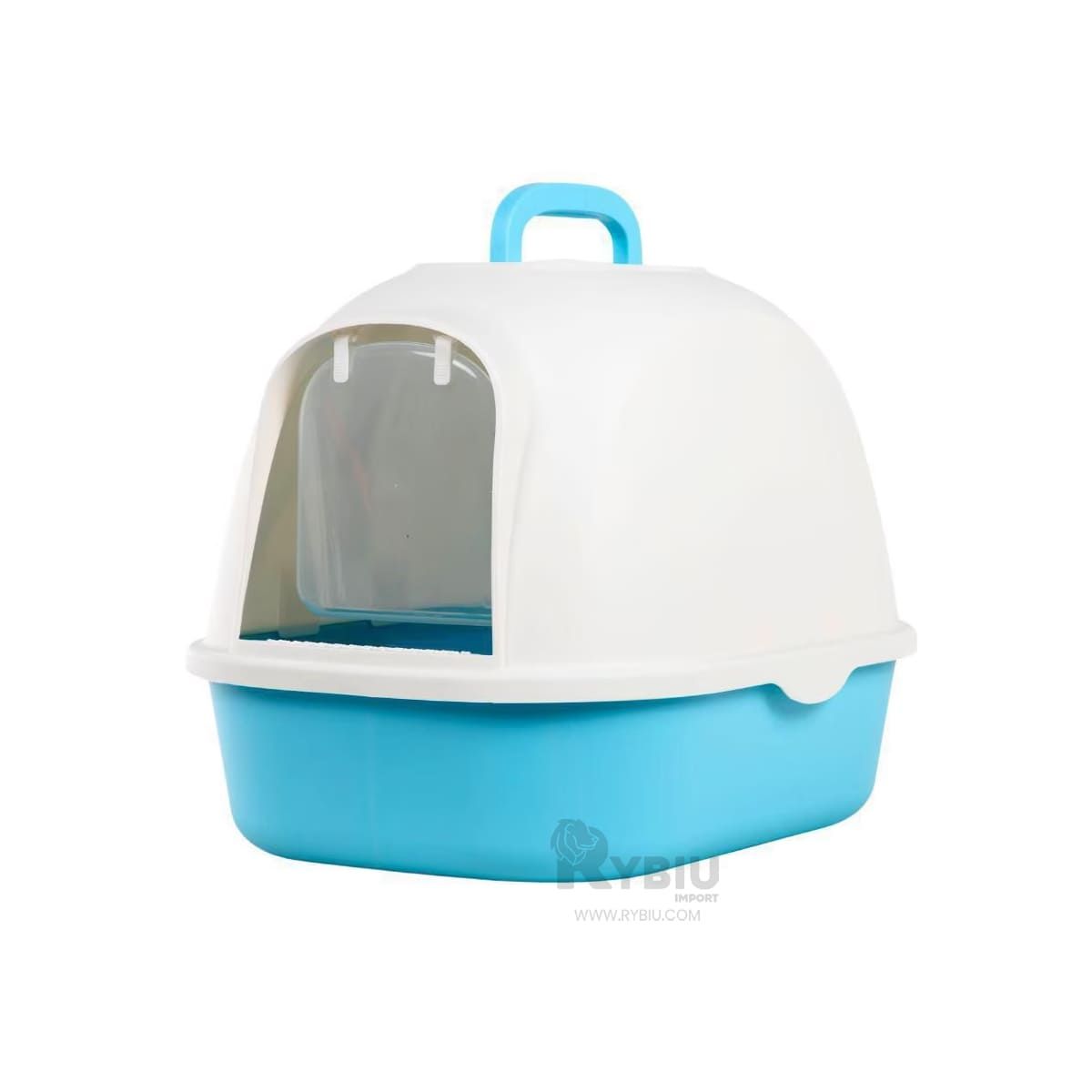 GENERICO - Arenero para Gatos de Menos 13 kg Celeste Y+Papel de Regalo