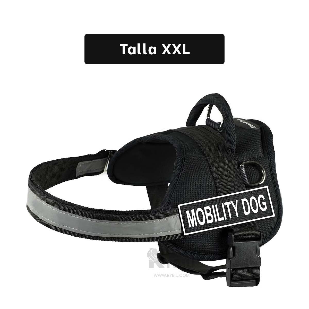 RYBIU IMPORT - Pechera de Mascota Facil Uso en Negro XXL Y+Regalo Agendita