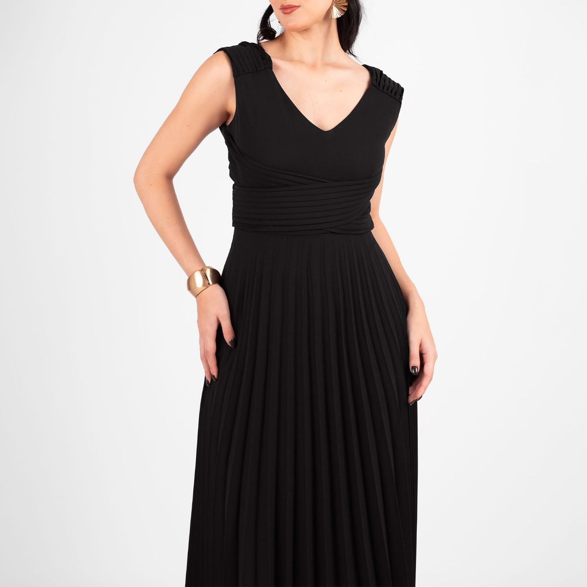 TEILOR - VESTIDO ELEGANTE PLISADO COCTEL DE MUJER