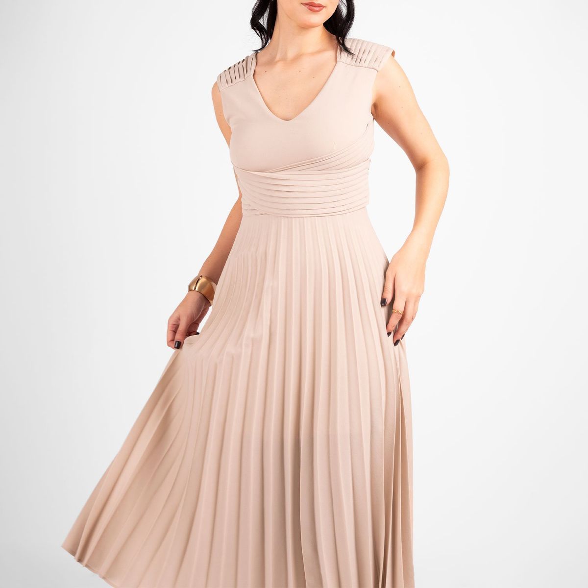 TEILOR - VESTIDO ELEGANTE PLISADO COCTEL DE MUJER