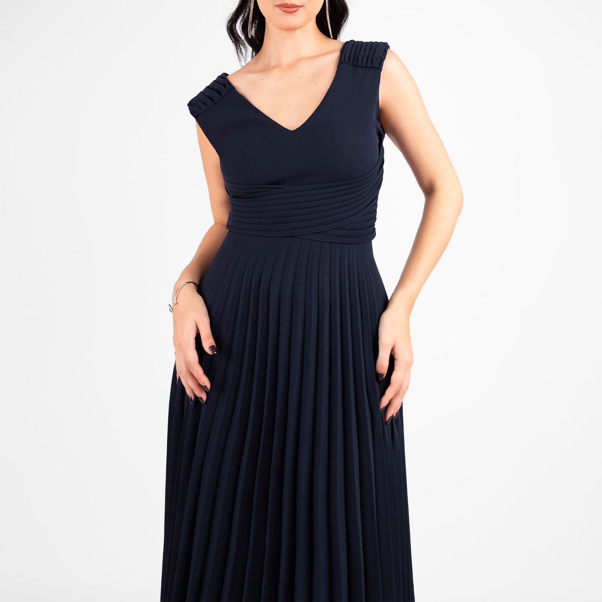 TEILOR - VESTIDO ELEGANTE PLISADO COCTEL DE MUJER