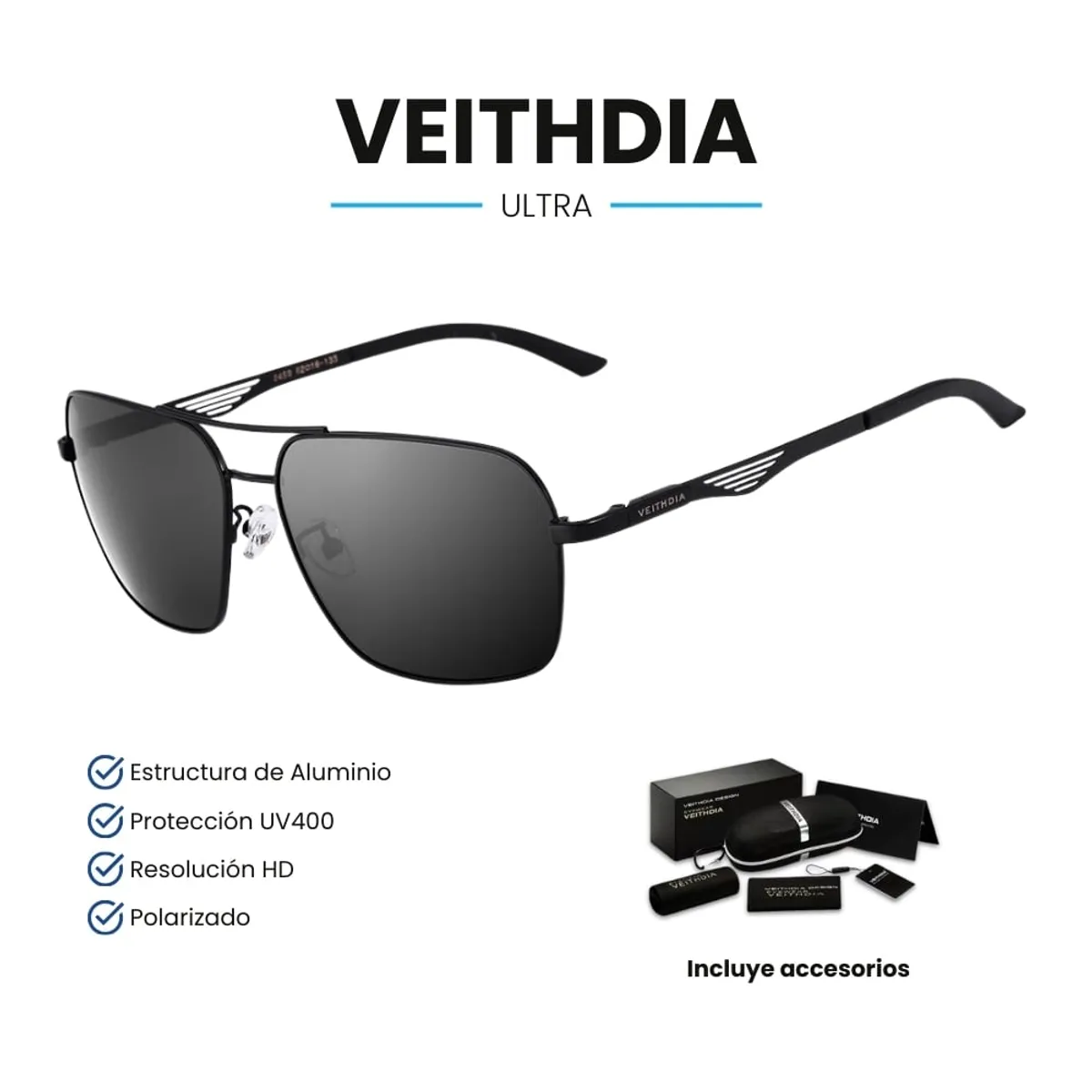 VEITHDIA - Lentes de Sol VEITHDIA Ultra - Polarizados - UV400