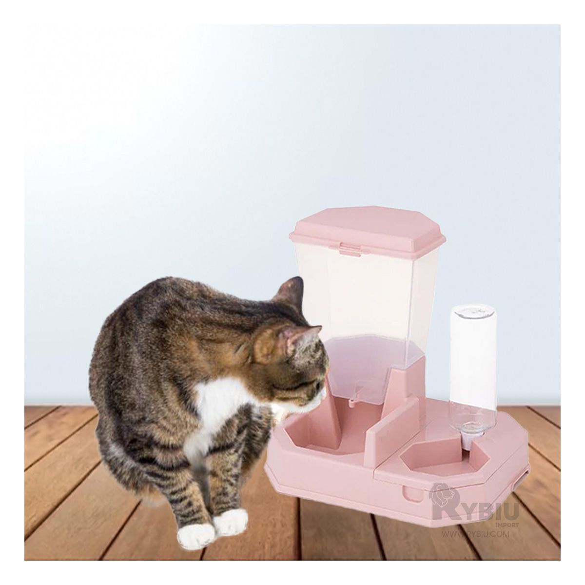 GENERICO - Comedero Automatico de Perro y Gato en Rosado Y+MiniAgenda