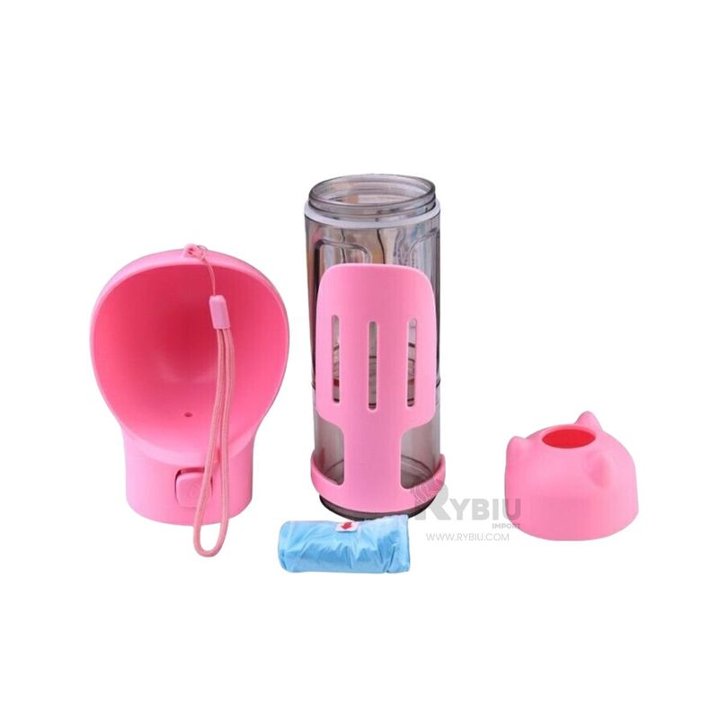 GENERICO - Dispensador Practico de Agua en Rosado Y+Regalo Stickers