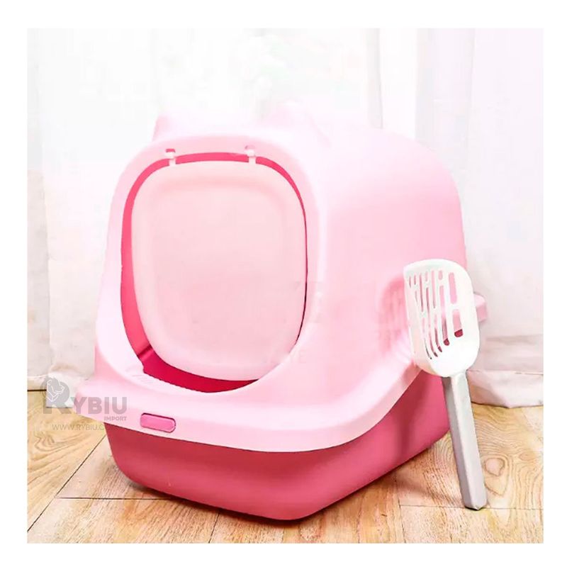 GENERICO - Arenero Portatil con Pala Cernidora Rosado Y+Papel de Regalo