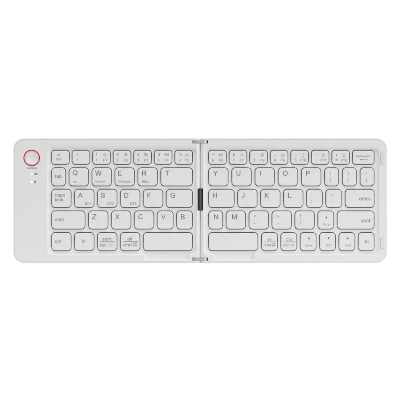 GENERICO - Teclado Inalámbrico Plegable Bluetooth Multidispositivo CMKB023 Blanco