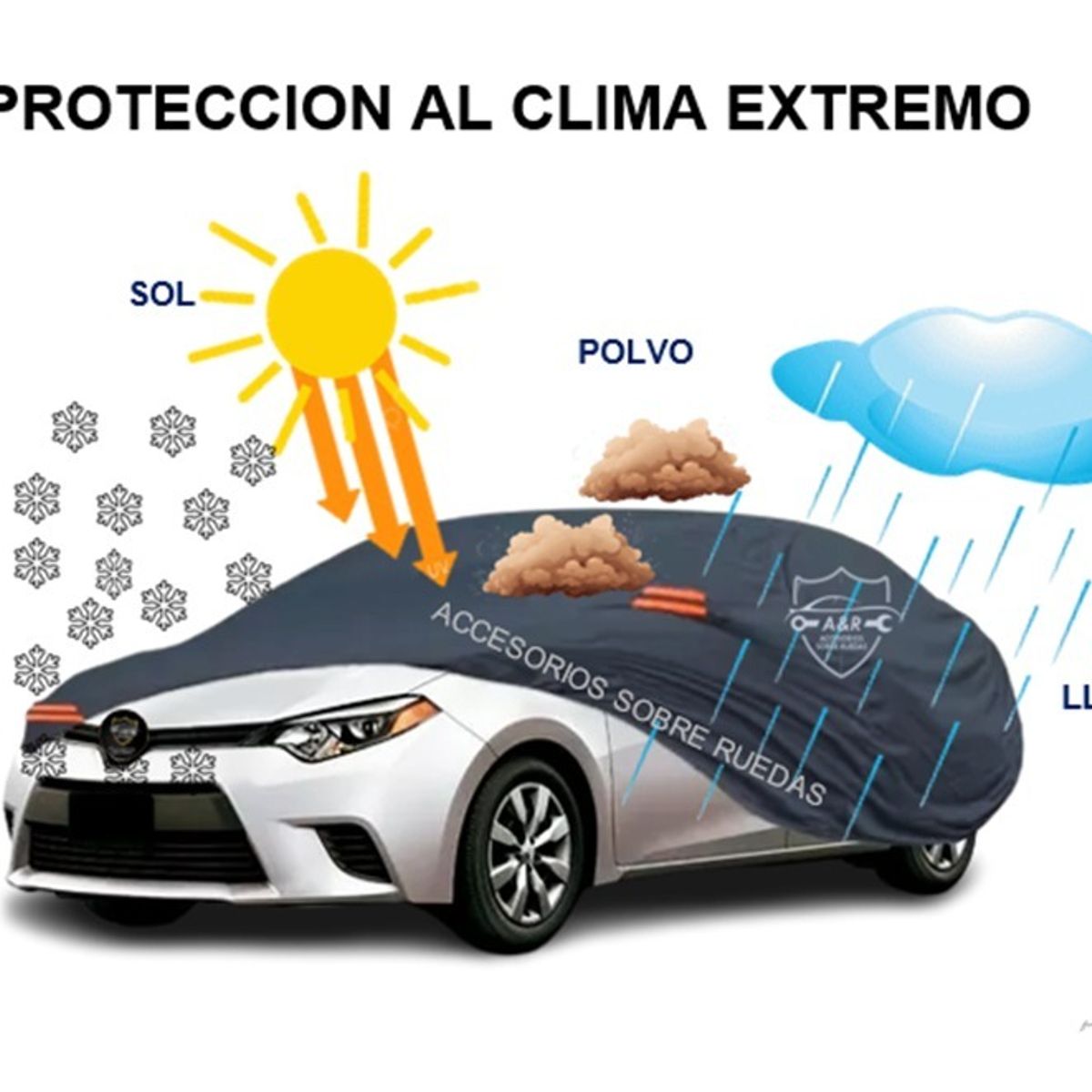 GENERICO - Cobertor HYUNDAI VERNA impermeable acolchado