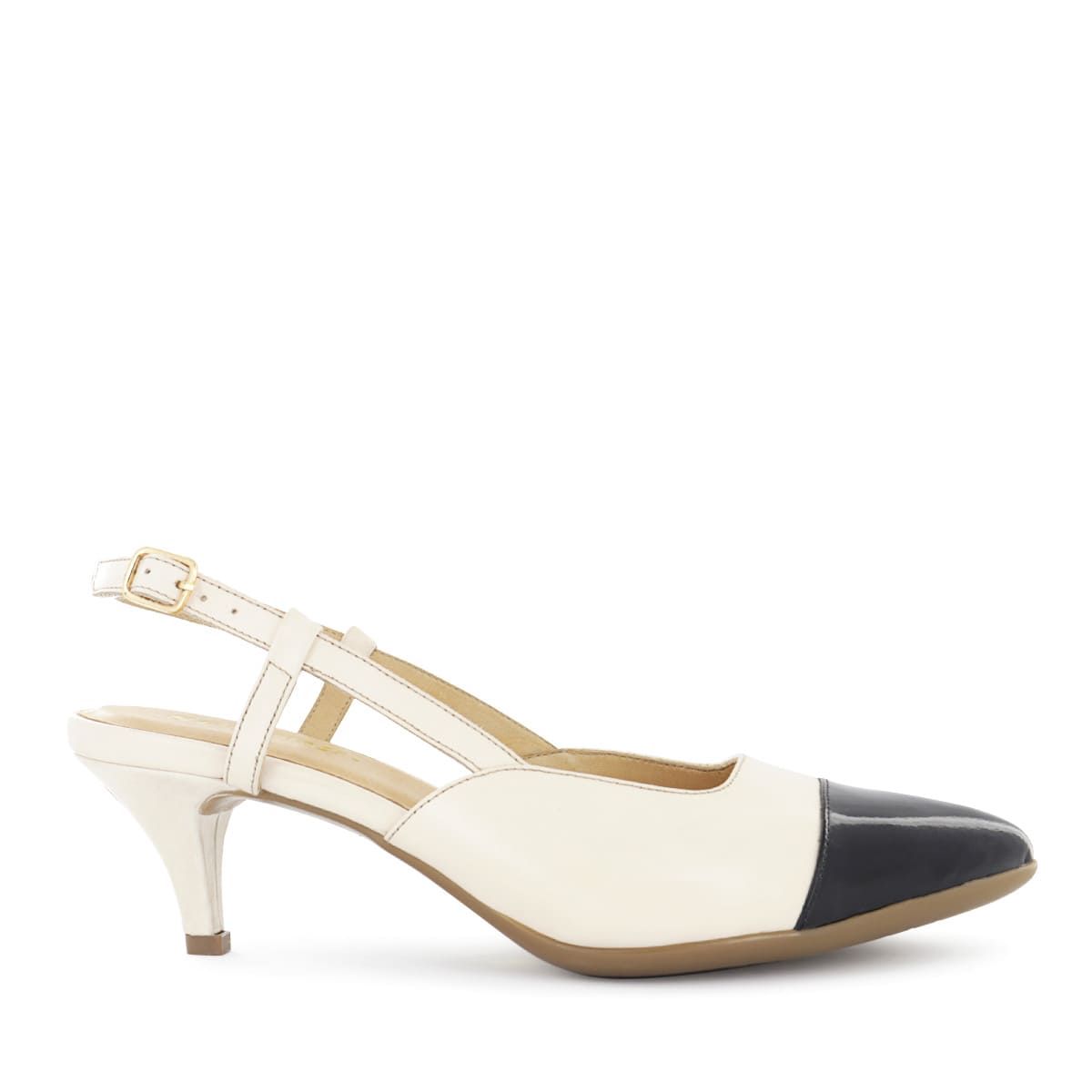 SESTRA - Zapatos de Vestir Destalonado Mujer Sestra Julieta17 Marfil Cuero Natural