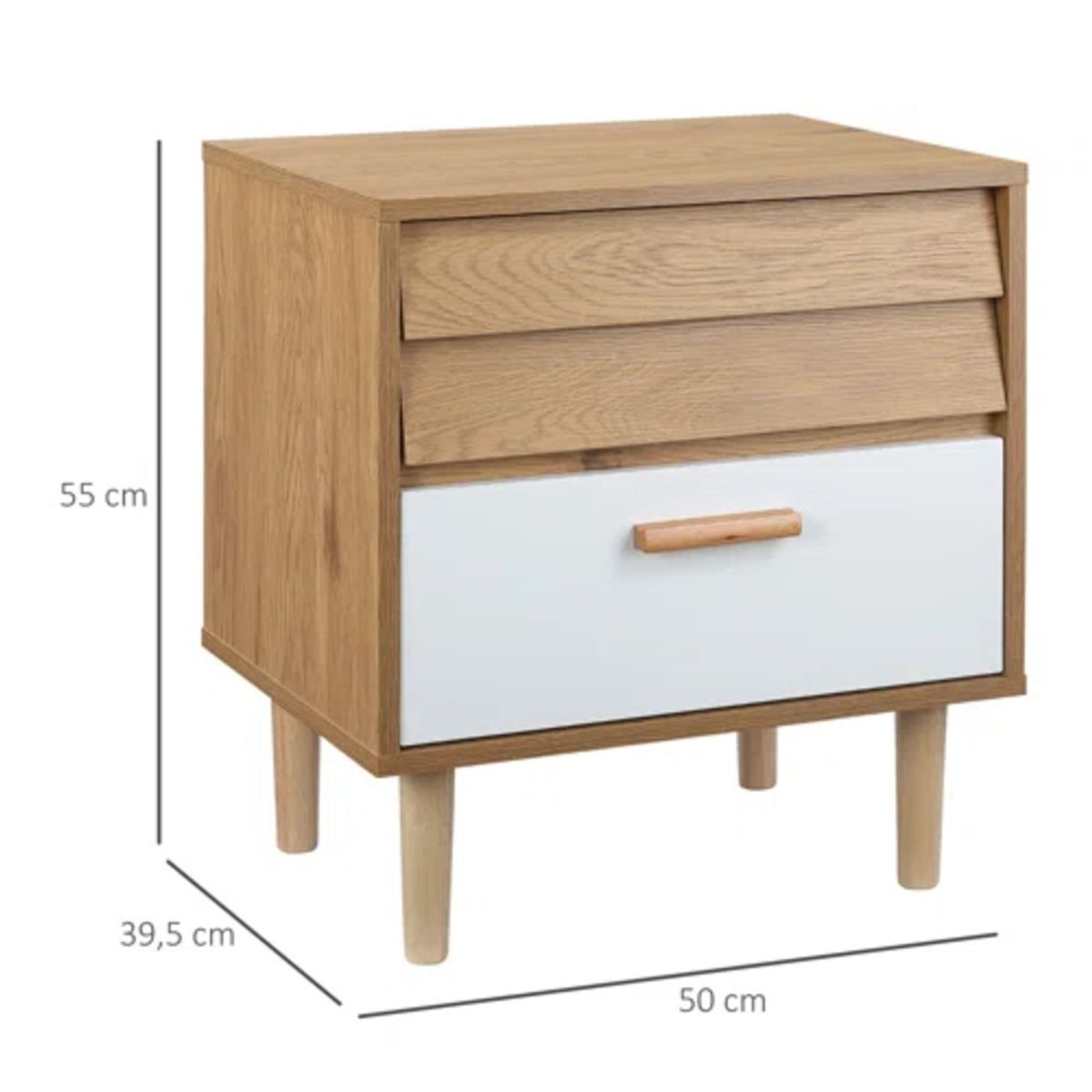 TU MESITA - Velador Vintage Sal-Pique 2 Cajones