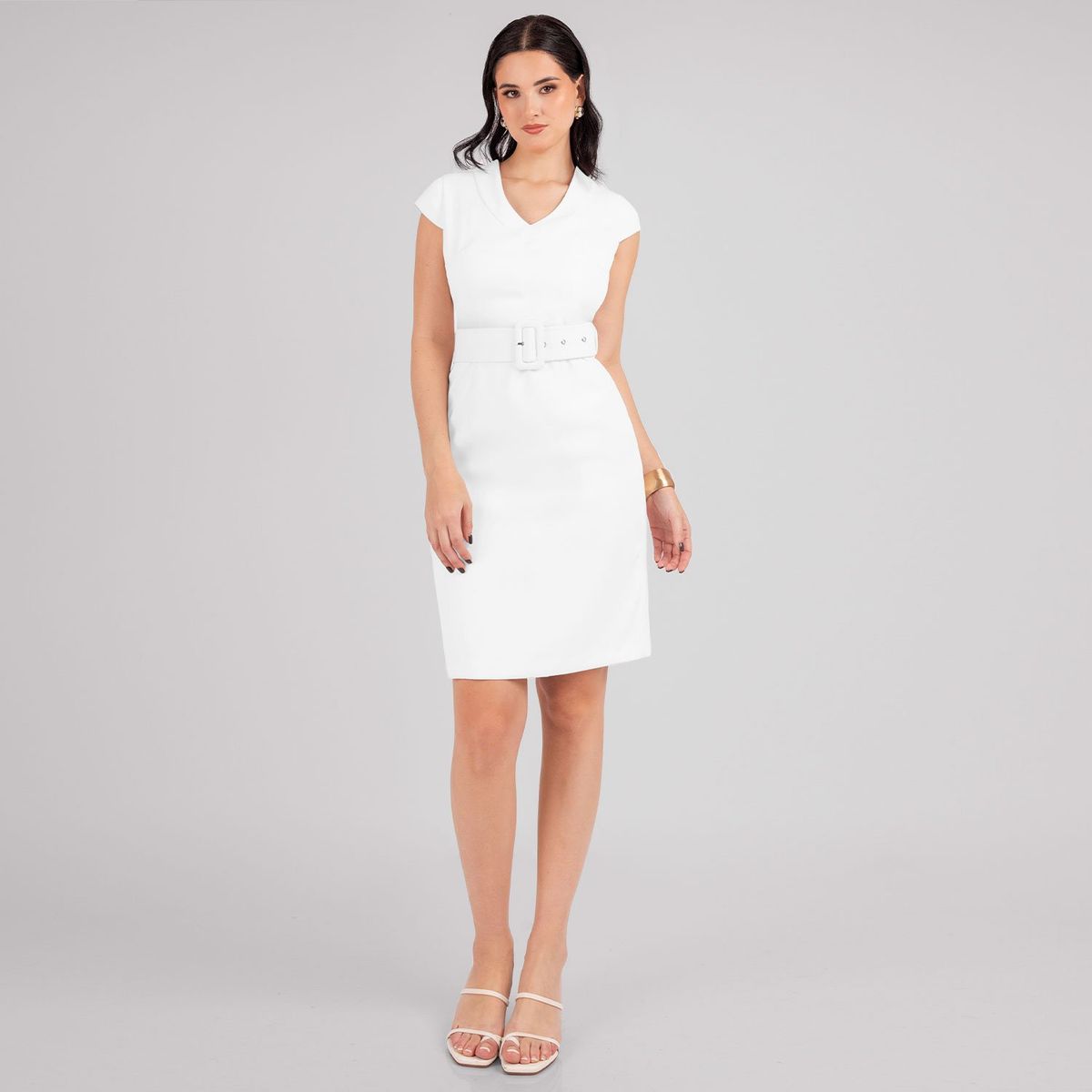 TEILOR - VESTIDO CORTO SASTRE CON CINTURON MUJER