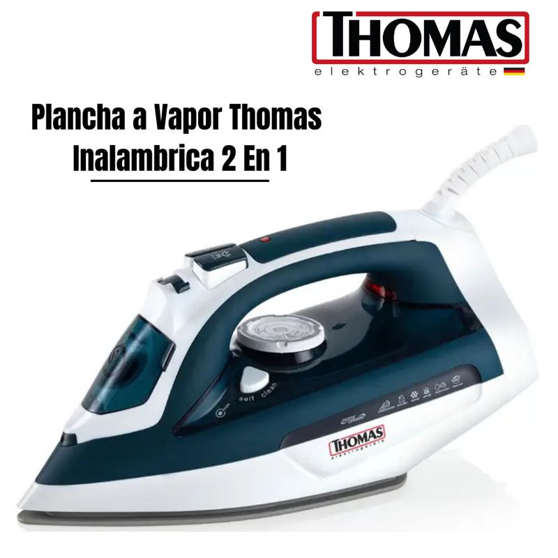 THOMAS - Plancha a Vapor Thomas Inalambrica 2 En 1 - TH7355