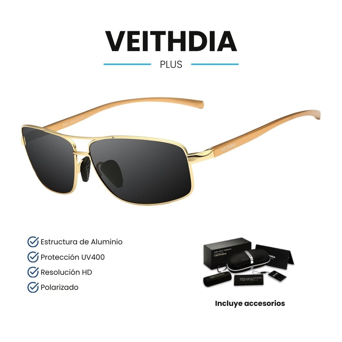 VEITHDIA - Lentes de Sol VEITHDIA Plus - Polarizados - UV400