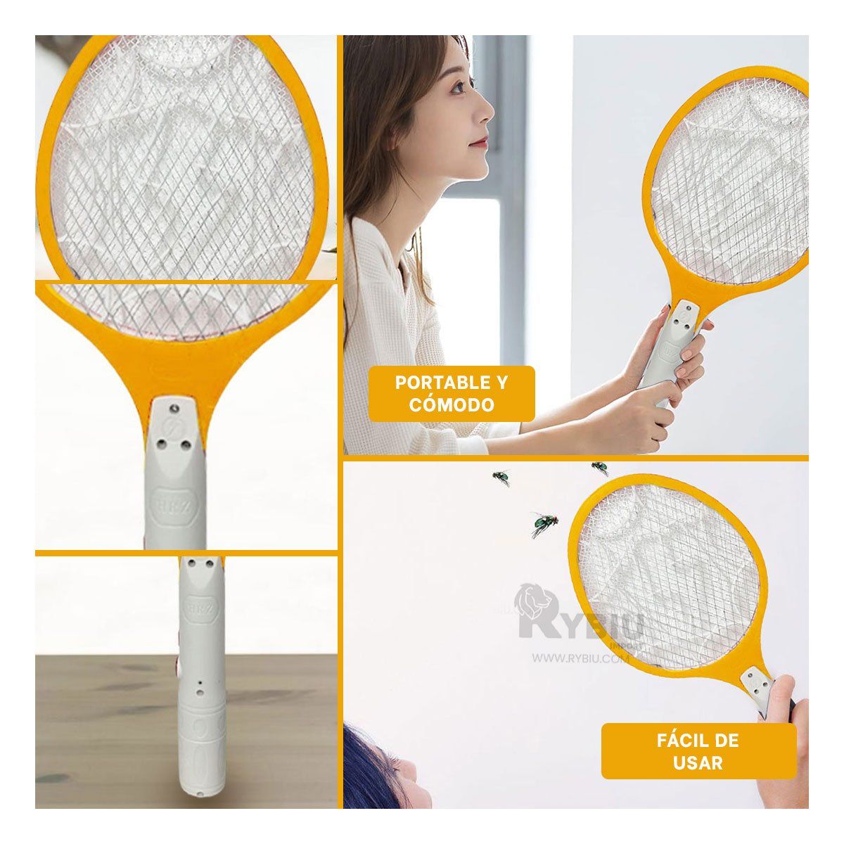 GENERICO - Malla Anti Moscas en Anaranjado Y+Regalo Ligas para Peinar