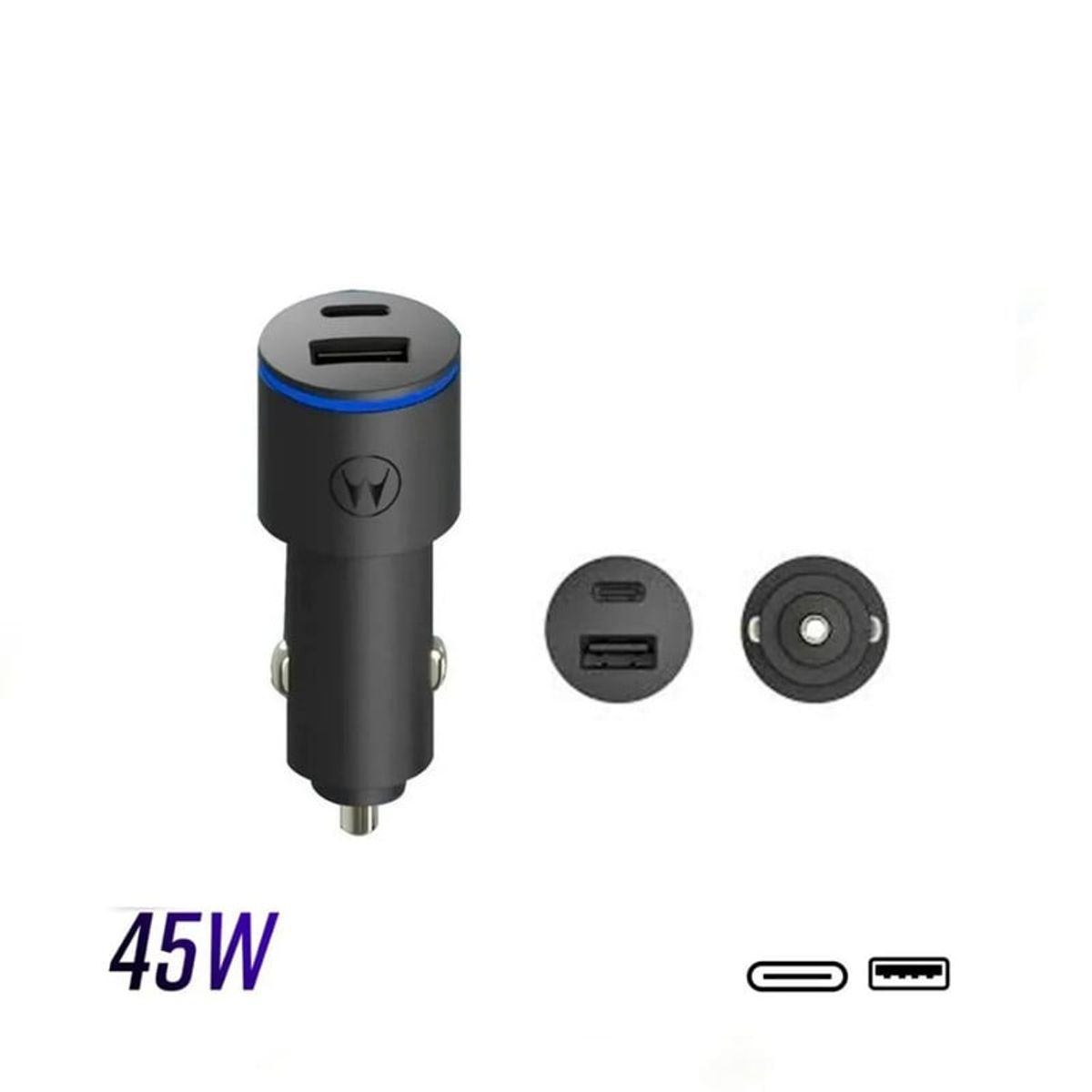 MOTOROLA - Cargador De Auto Motorola 45W Dual Carga Rapida - Negro