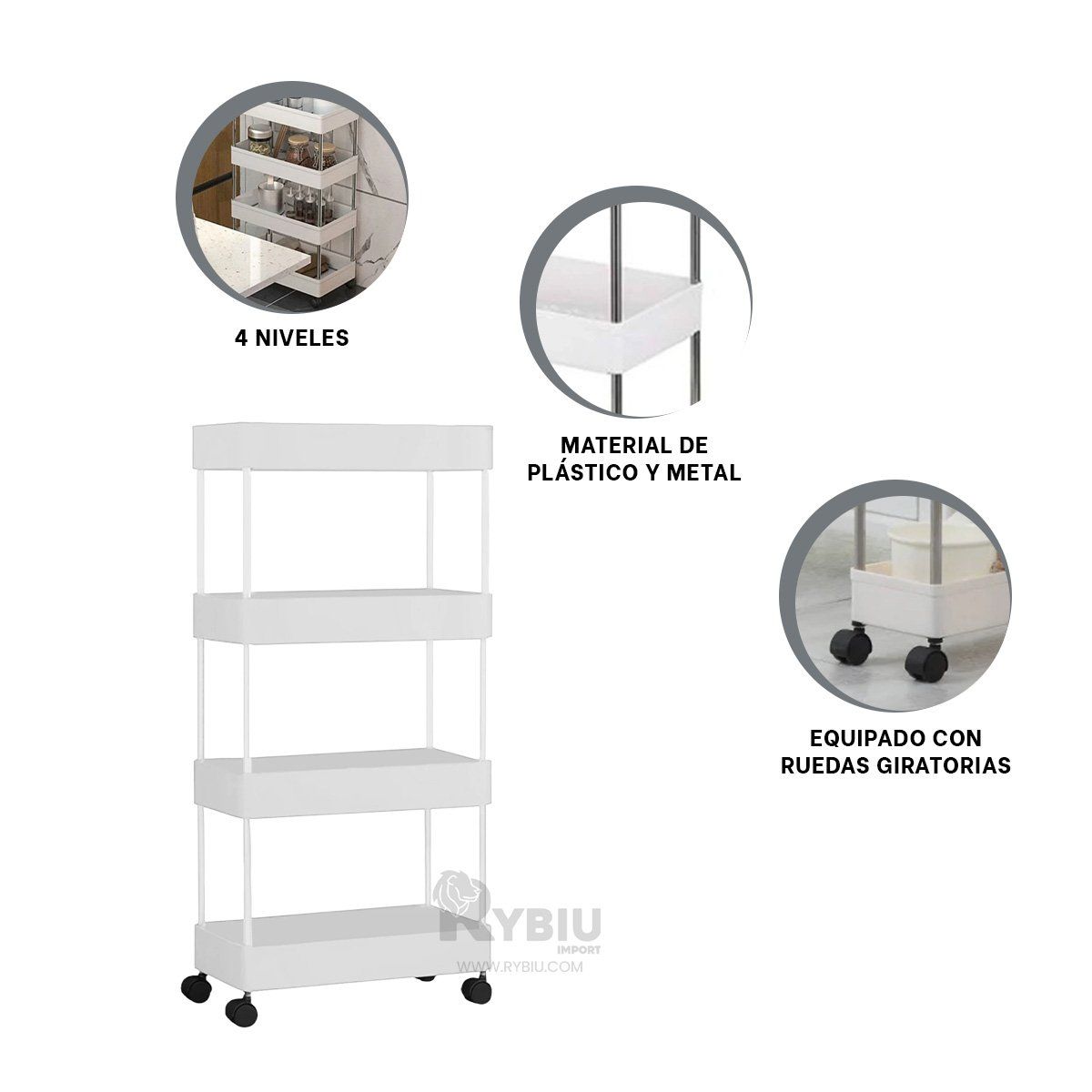 GENERICO - Estanteria Funcional de Tono Blanco Y+Post-it Adhesivos