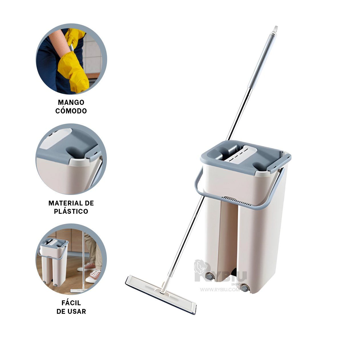 GENERICO - Balde Compacto de Color Gris Y+Banderitas Adhesivas