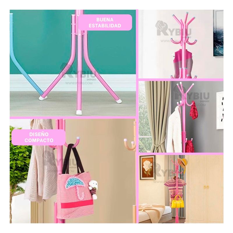 GENERICO - Perchero Moderno de Baño de 175x45 Rosado Y+Regalo Agendita