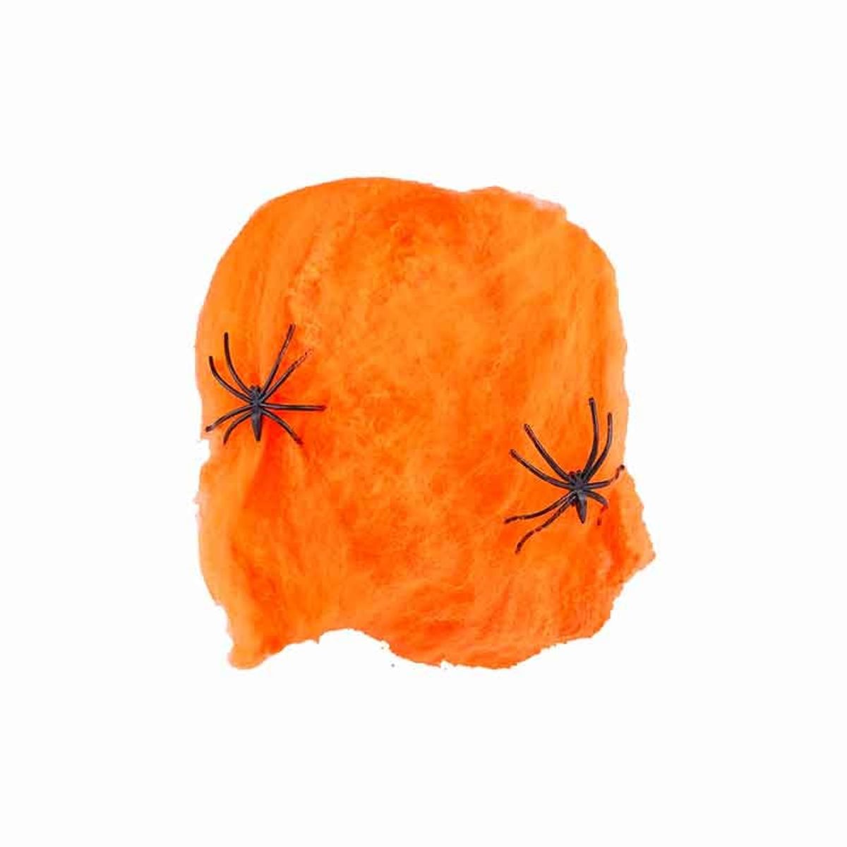GENERICO - Tela de Araña ARTIFICIAL Color Naranja bolsa de 300gr