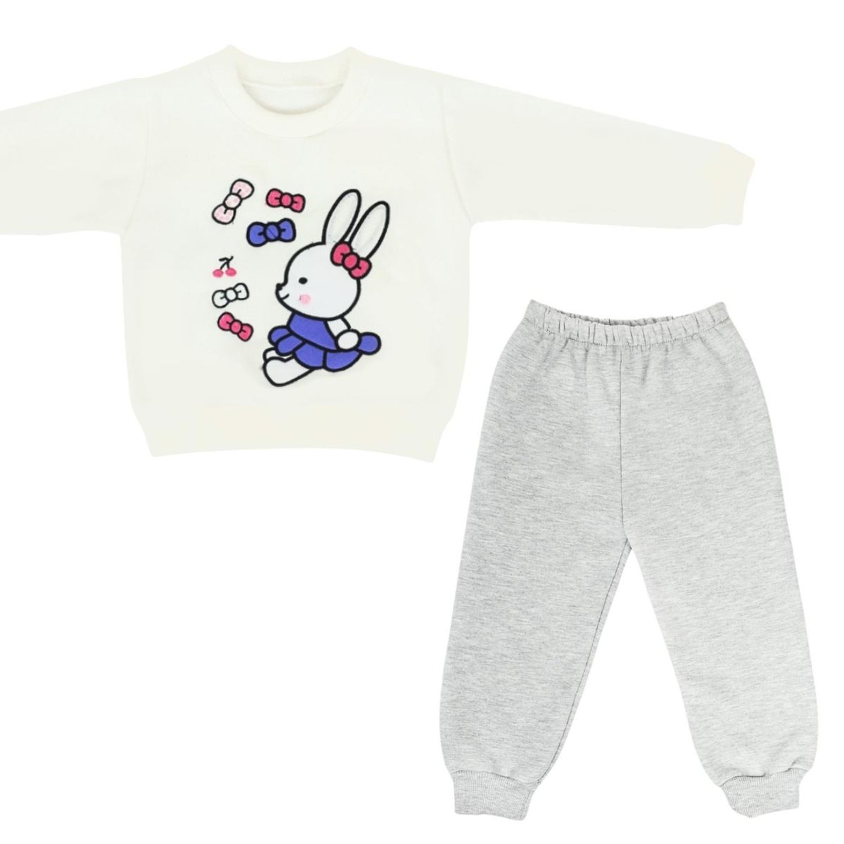 GENERICO - Conjunto Franela reactiva - 2 piezas - Conejita - Blanco