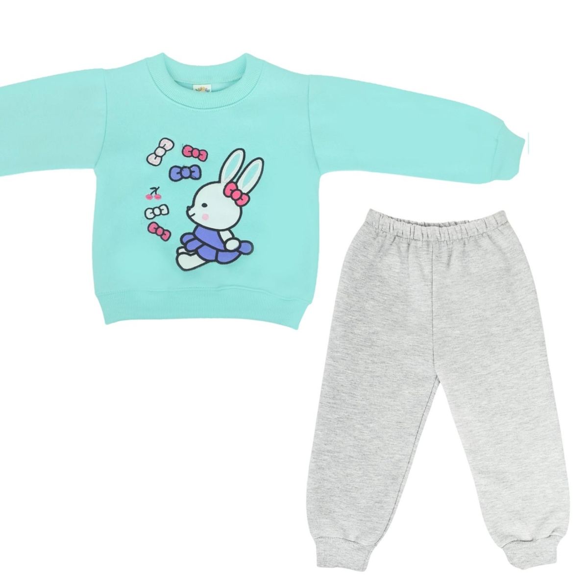 GENERICO - Conjunto Franela reactiva - 2 piezas - Conejita - Verde agua