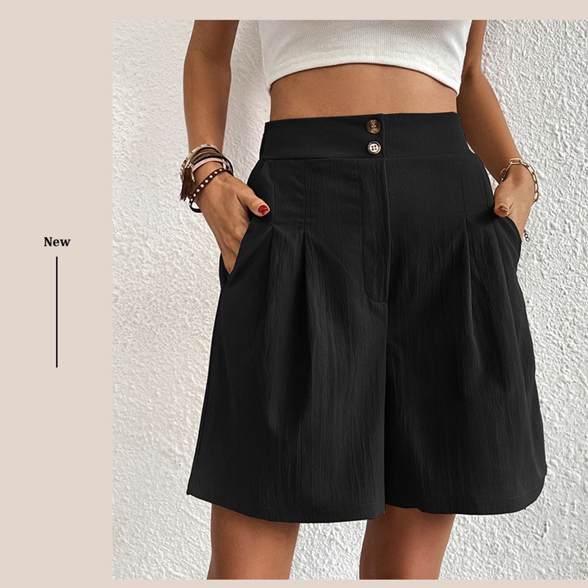 BLWOENS - Shorts Mujer - Negro