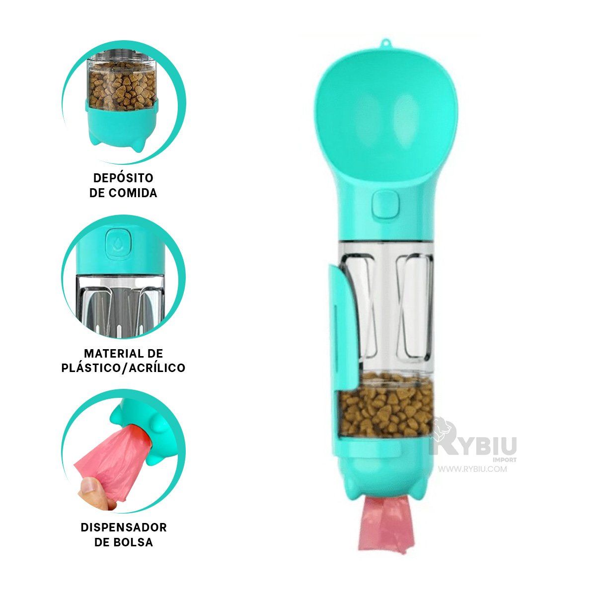 GENERICO - Envase Versatil de Tono Celeste Y+Ligas de Regalo