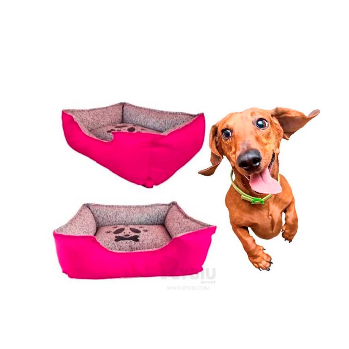 GENERICO - Colchon de Perros en Talla M en Fucsia Y+Regalo Agendita