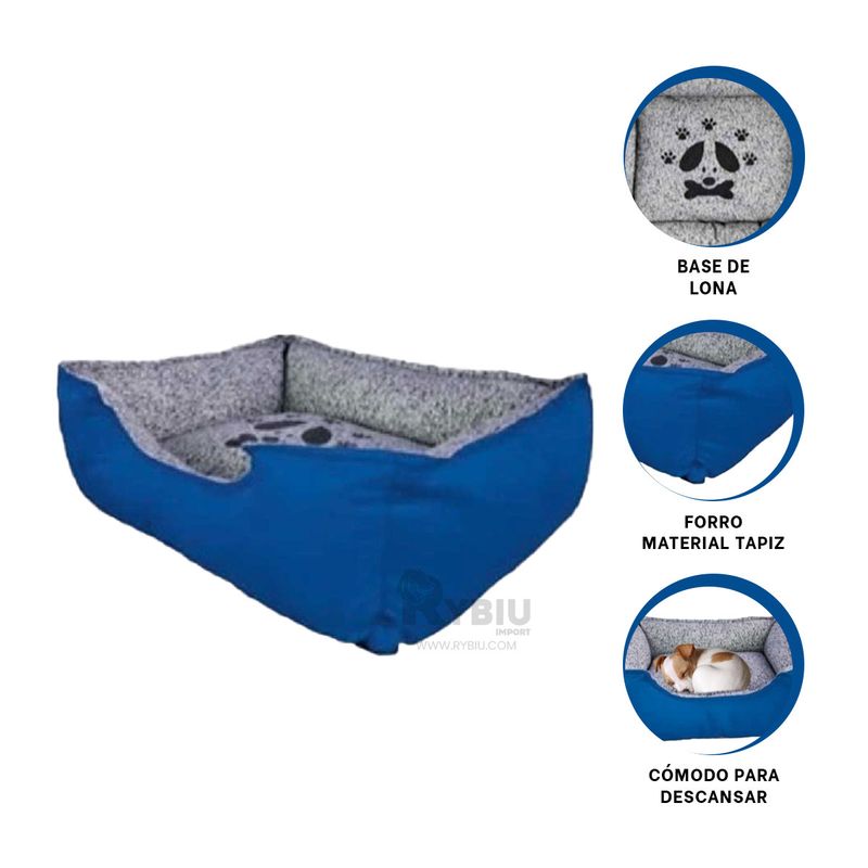 GENERICO - Colchon Comodo de Perro Talla L de Azul Y+Gift MiniAgenda