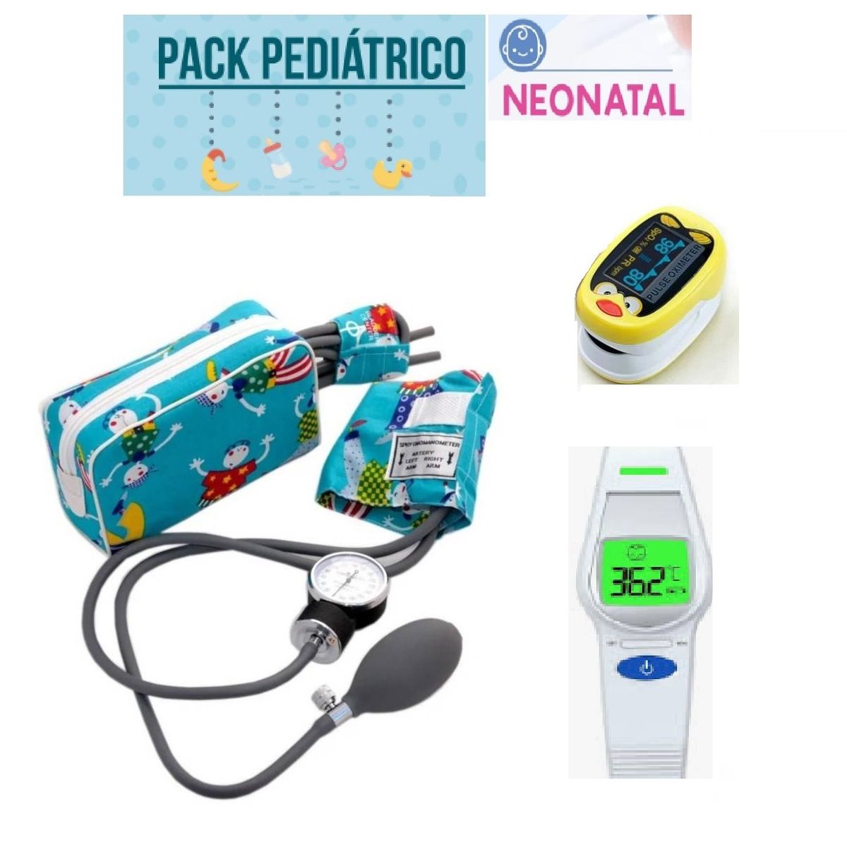 GENERICO - PACK PEDIATRICO  TENSIOMETRO OXIMETRO TERMOMETRO