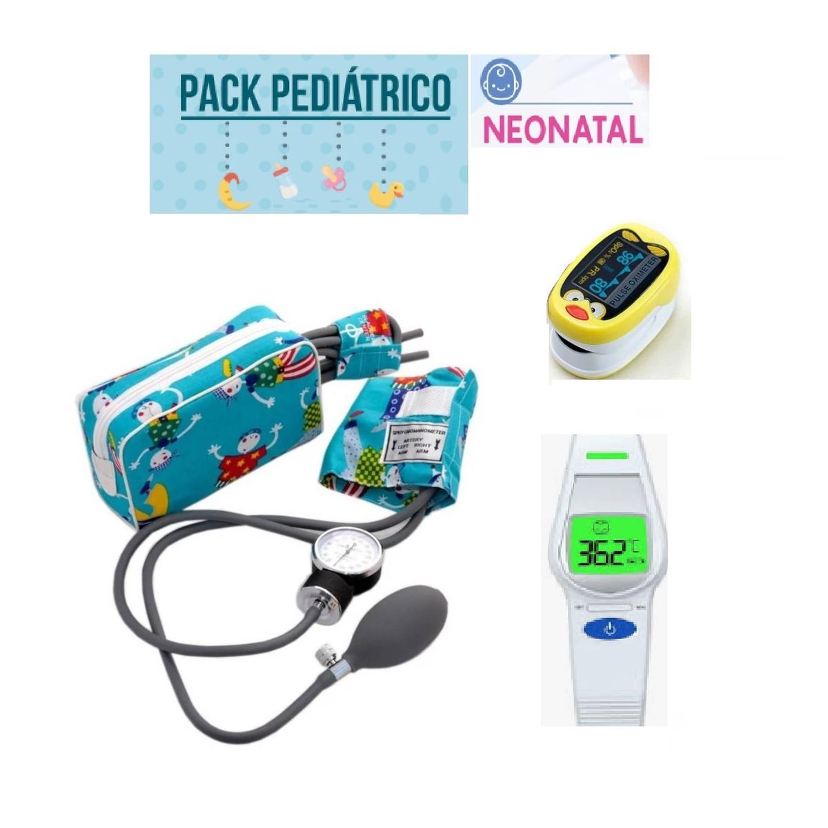GENERICO - PACK PEDIATRICO  TENSIOMETRO OXIMETRO TERMOMETRO