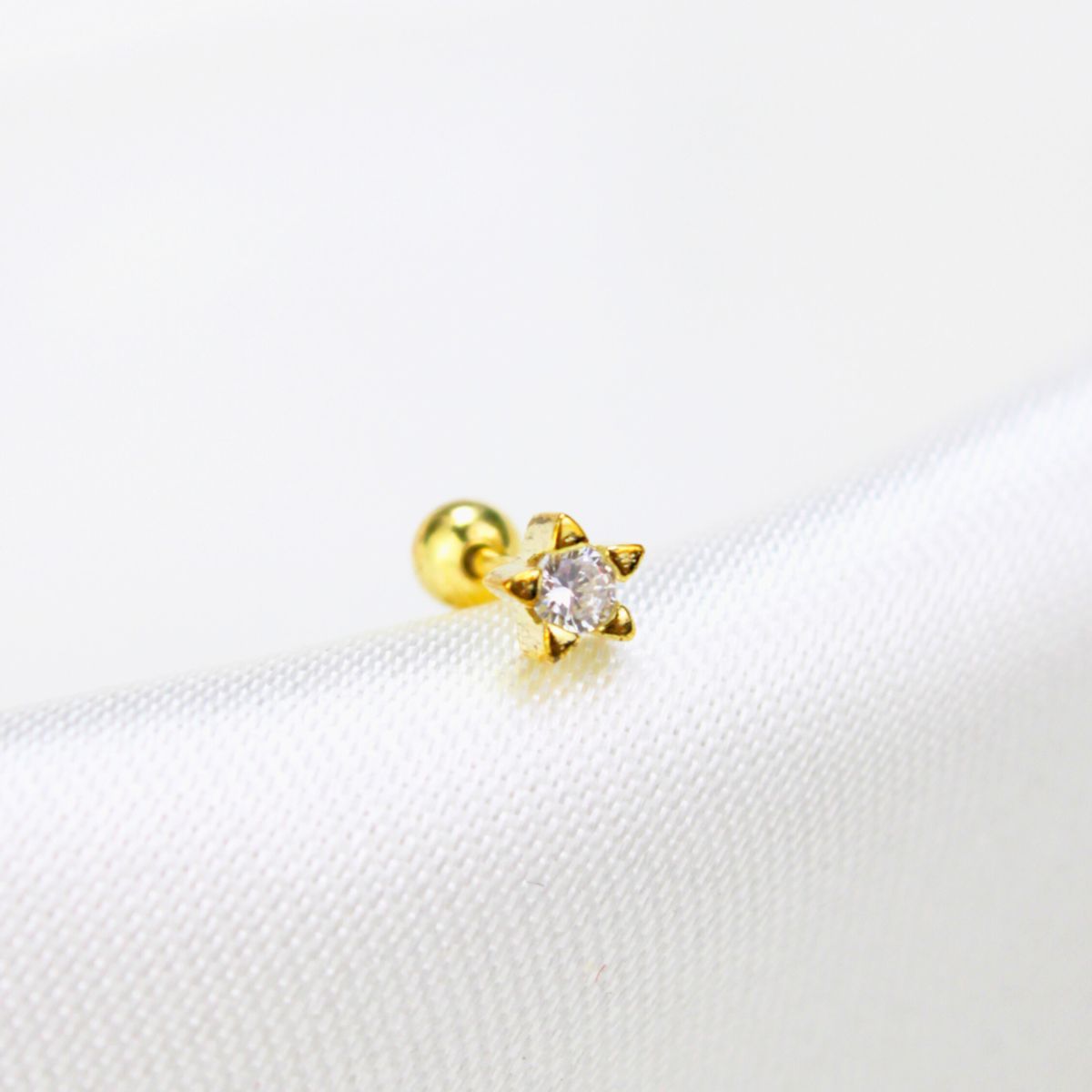 CLEO JOYAS & ACCESORIOS - Piercing Estrella Alessia 925 Dorado Plata