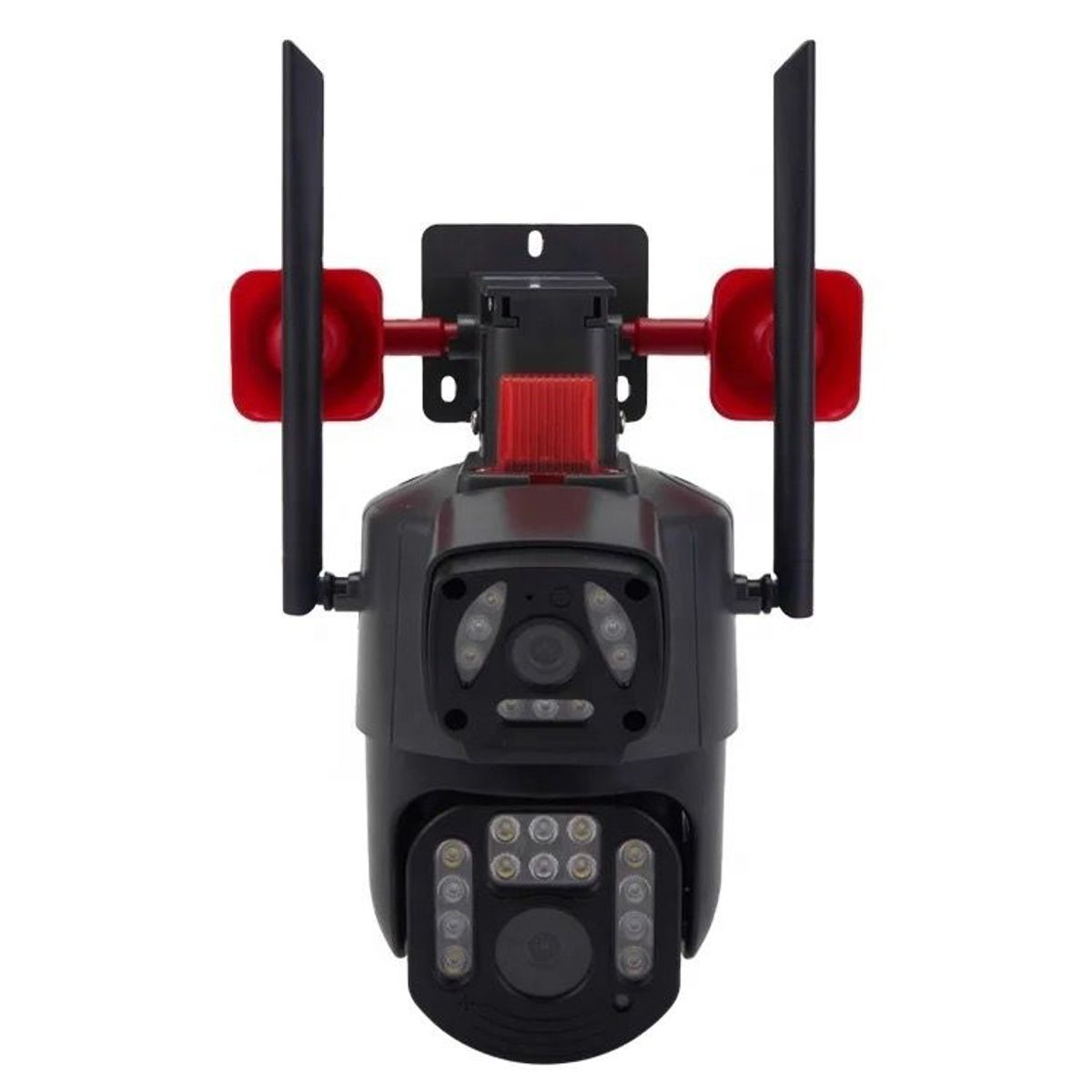 OEM - Cámara exterior full HD WiFi 360 PTZ doble cámara y con sirena