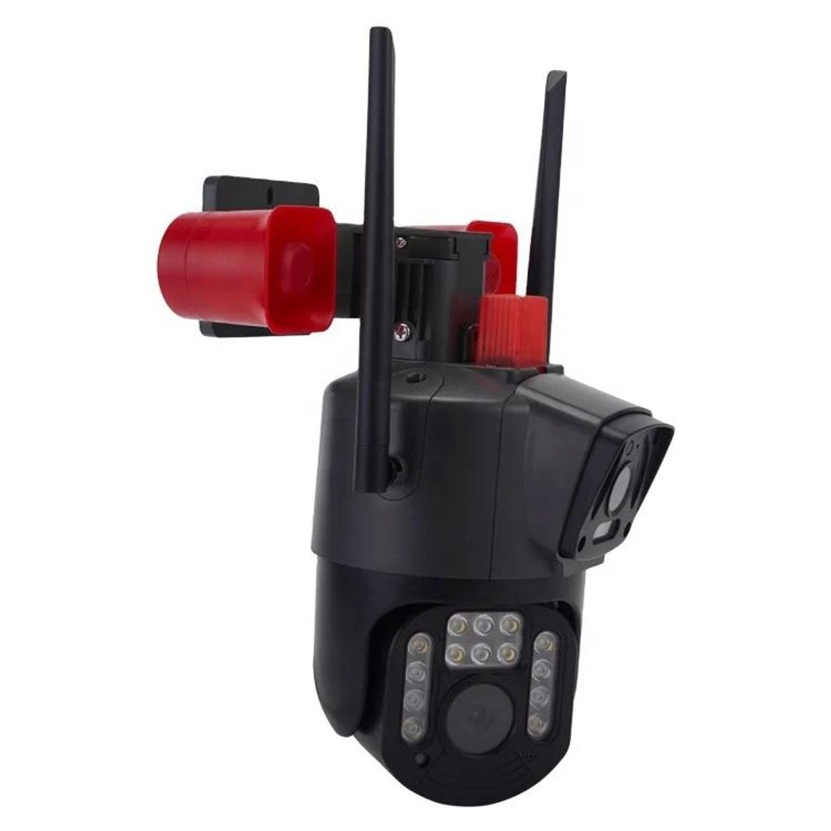 OEM - Cámara exterior full HD WiFi 360 PTZ doble cámara y con sirena