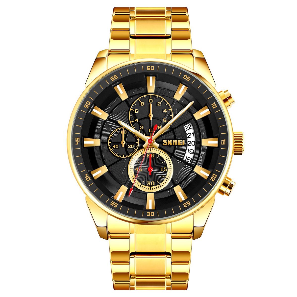 SKMEI - Reloj Skmei 9285 DORADO CORREA ACERO CRONOMETRO