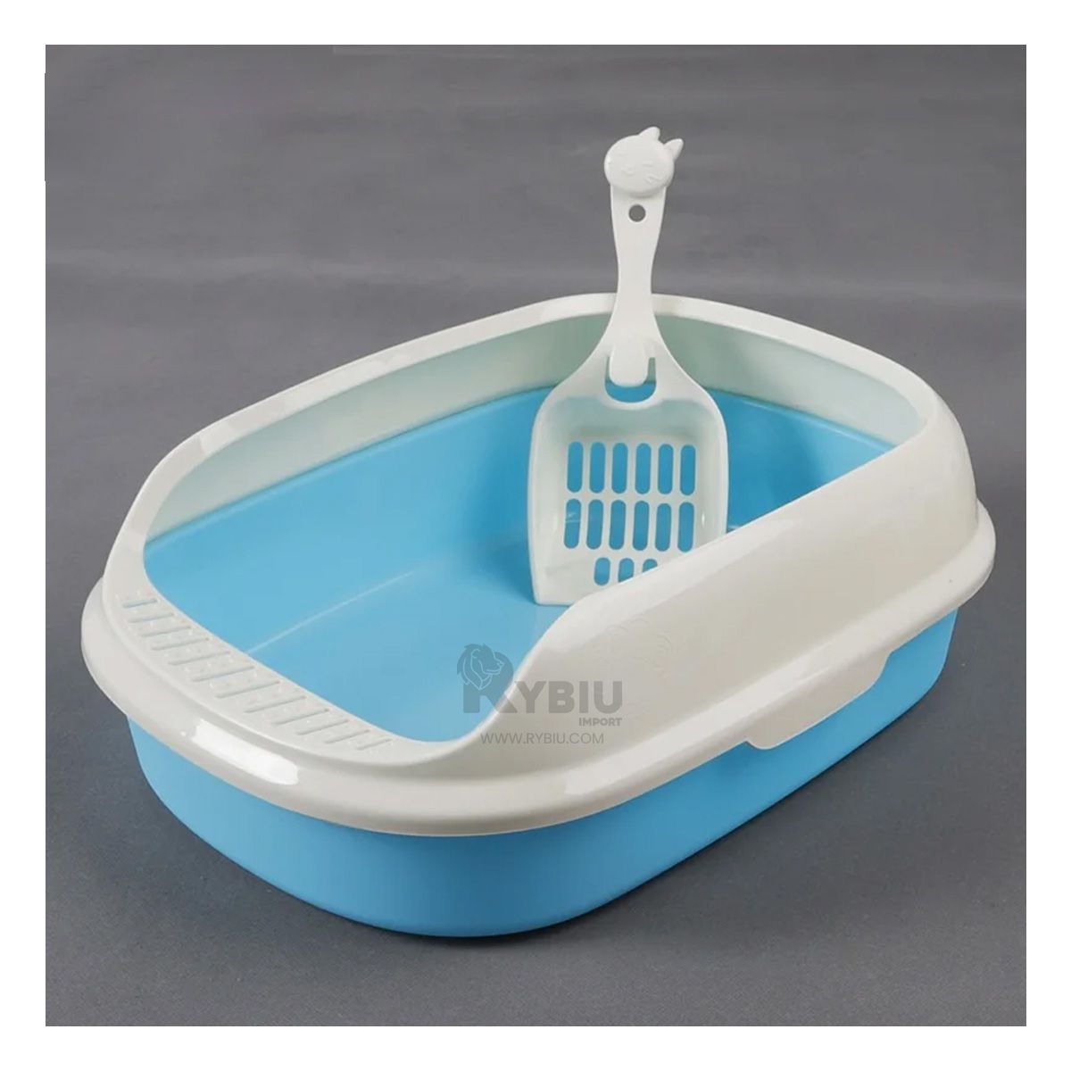 GENERICO - Arenero para Gatos Compacto para Colocar Arena Tono Azul