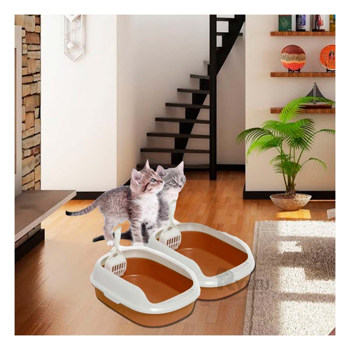 GENERICO - Arenero con Laterales Elevados con Pala Cernidora Marron