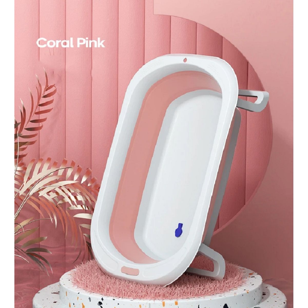 GENERICO - Bañera Plegable para Bebes Portatil   Rosado