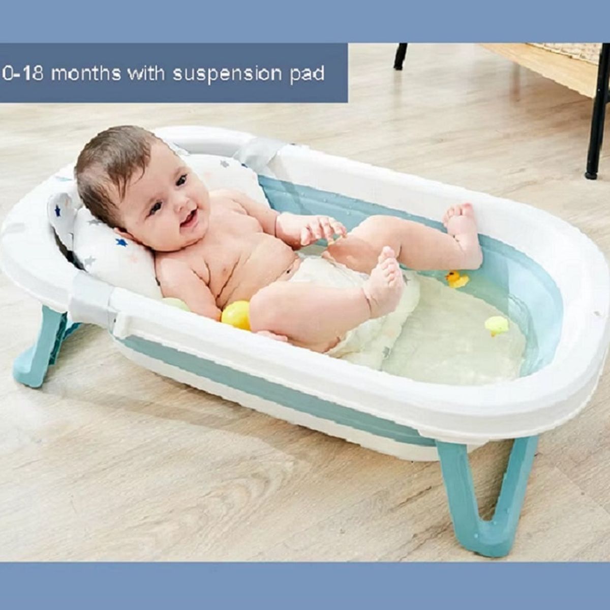 GENERICO - Bañera  para Bebes  con Cojín Compacta Verde