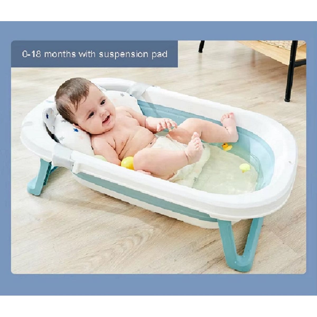 GENERICO - Bañera  para Bebes  con Cojín Compacta Verde